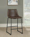 Michelle Armless Counter Height Stools Two-tone Brown and Black (Set of 2) - Tony’s Furniture Store & Linen (GA) - Multi Location
