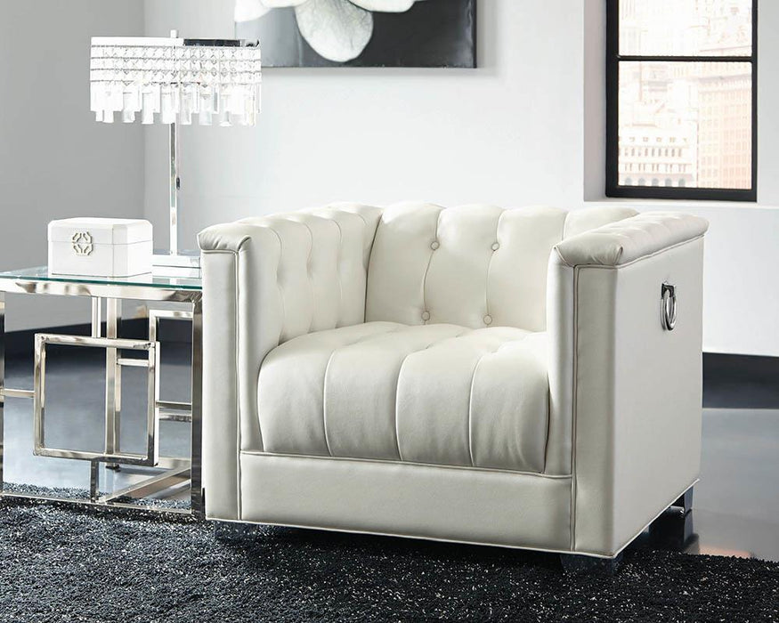 Chaviano Tufted Upholstered Chair Pearl White - Tony’s Furniture Store & Linen (GA) - Multi Location