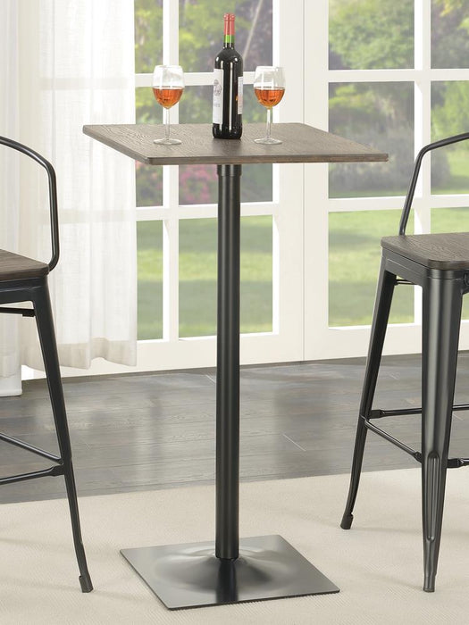 Cavalier Square Bar Table Dark Elm and Matte Black - Tony’s Furniture Store & Linen (GA) - Multi Location