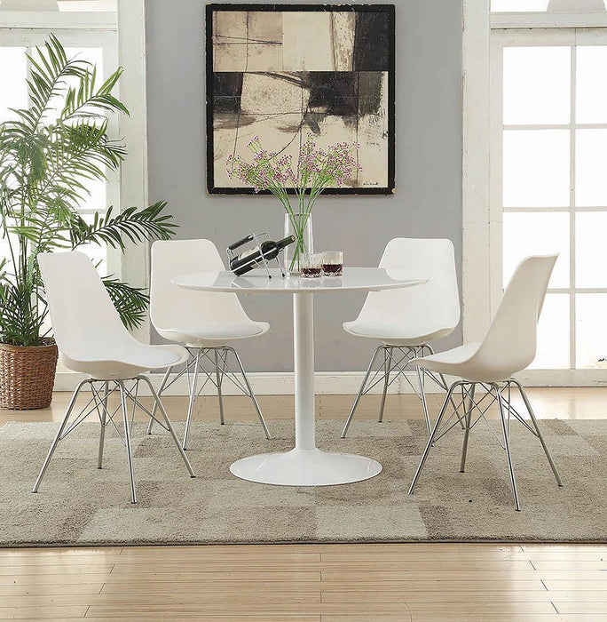 Lowry Round Dining Table White - Tony’s Furniture Store & Linen (GA) - Multi Location