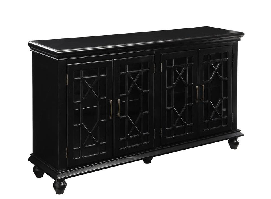 Kovu 4-door Accent Cabinet Black - Tony’s Furniture Store & Linen (GA) - Multi Location