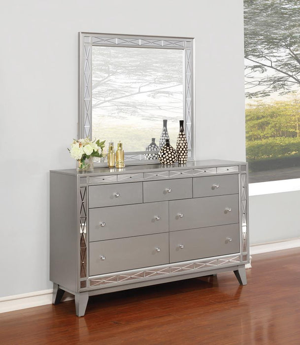 Leighton Beveled Dresser Mirror Metallic Mercury - Tony’s Furniture Store & Linen (GA) - Multi Location