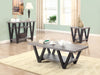 Stevens V-shaped End Table Black and Antique Grey - Tony’s Furniture Store & Linen (GA) - Multi Location