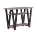 Stevens V-shaped Sofa Table Black and Antique Grey - Tony’s Furniture Store & Linen (GA) - Multi Location