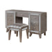 Leighton Vanity Desk and Stool Metallic Mercury - Tony’s Furniture Store & Linen (GA) - Multi Location
