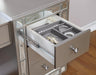 Leighton Vanity Desk and Stool Metallic Mercury - Tony’s Furniture Store & Linen (GA) - Multi Location