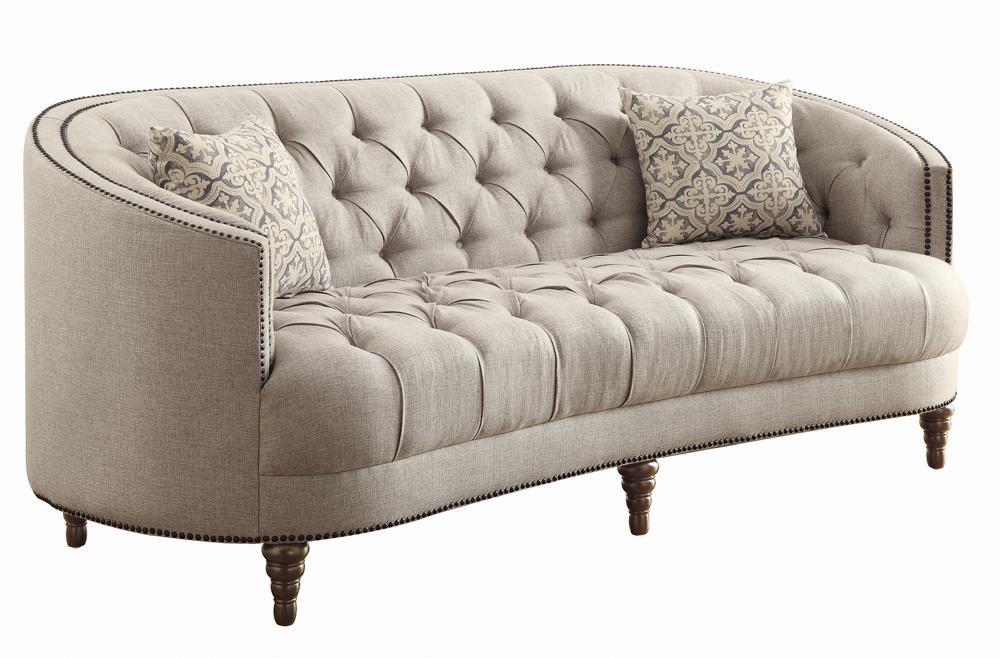 Avonlea Sloped Arm Upholstered Sofa Trim Grey - Tony’s Furniture Store & Linen (GA) - Multi Location