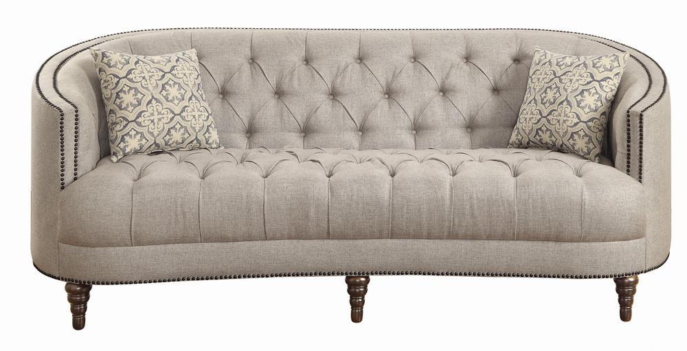 Avonlea Sloped Arm Upholstered Sofa Trim Grey - Tony’s Furniture Store & Linen (GA) - Multi Location