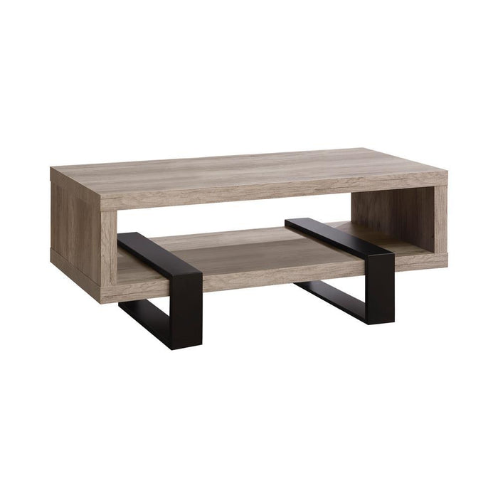 Dinard Coffee Table with Shelf Grey Driftwood - Tony’s Furniture Store & Linen (GA) - Multi Location
