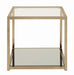 Cora End Table with Mirror Shelf Chocolate Chrome - Tony’s Furniture Store & Linen (GA) - Multi Location