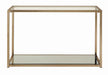 Cora Sofa Table with Mirror Shelf Chocolate Chrome - Tony’s Furniture Store & Linen (GA) - Multi Location