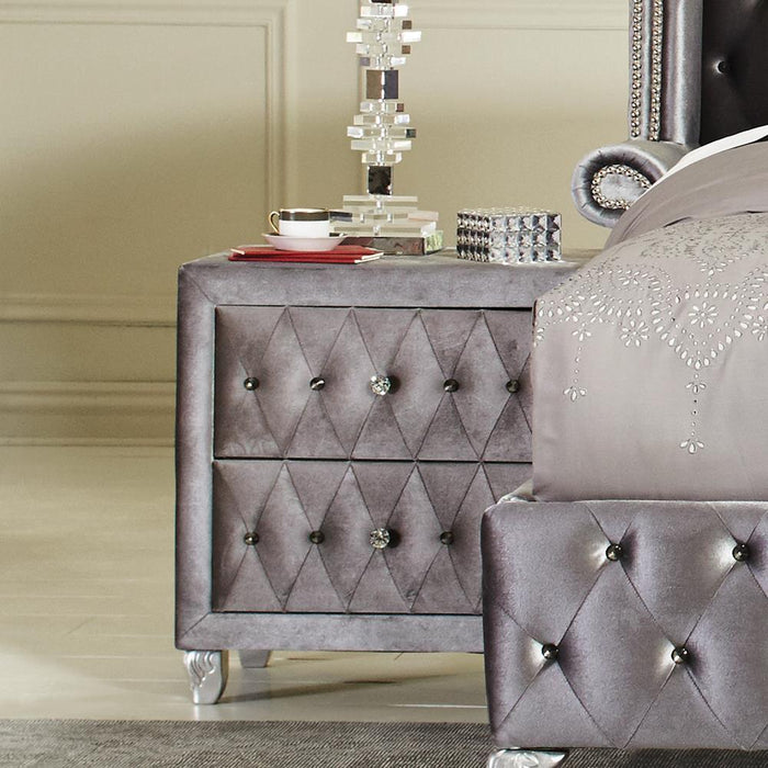 Deanna 2-drawer Rectangular Nightstand Grey - Tony’s Furniture Store & Linen (GA) - Multi Location