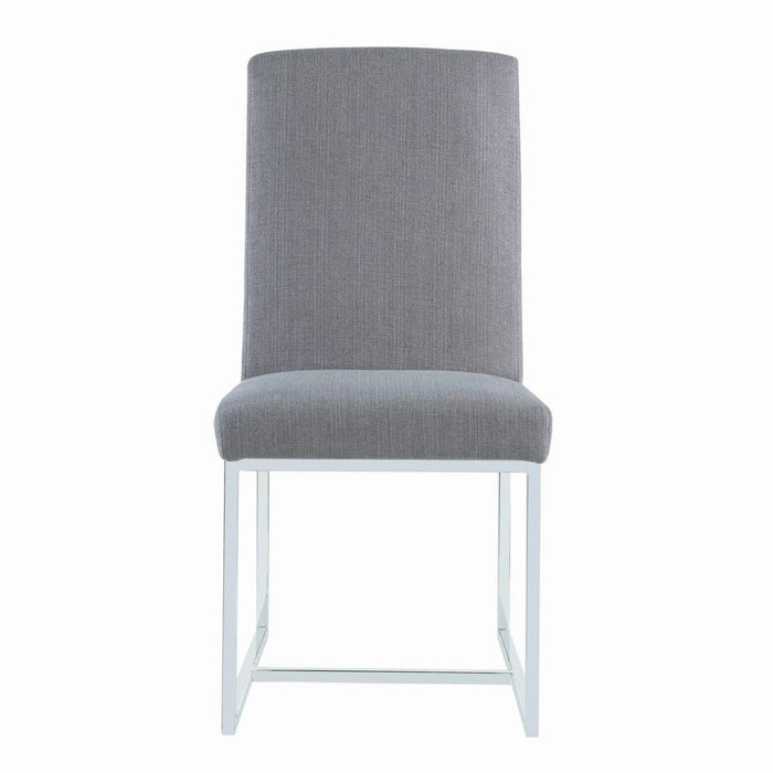 Mackinnon Upholstered Side Chairs Grey and Chrome (Set of 2) - Tony’s Furniture Store & Linen (GA) - Multi Location