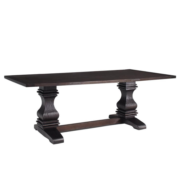Parkins Double Pedestals Dining Table Rustic Espresso - Tony’s Furniture Store & Linen (GA) - Multi Location