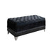 Barzini Tufted Rectangular Trunk with Nailhead Black - Tony’s Furniture Store & Linen (GA) - Multi Location