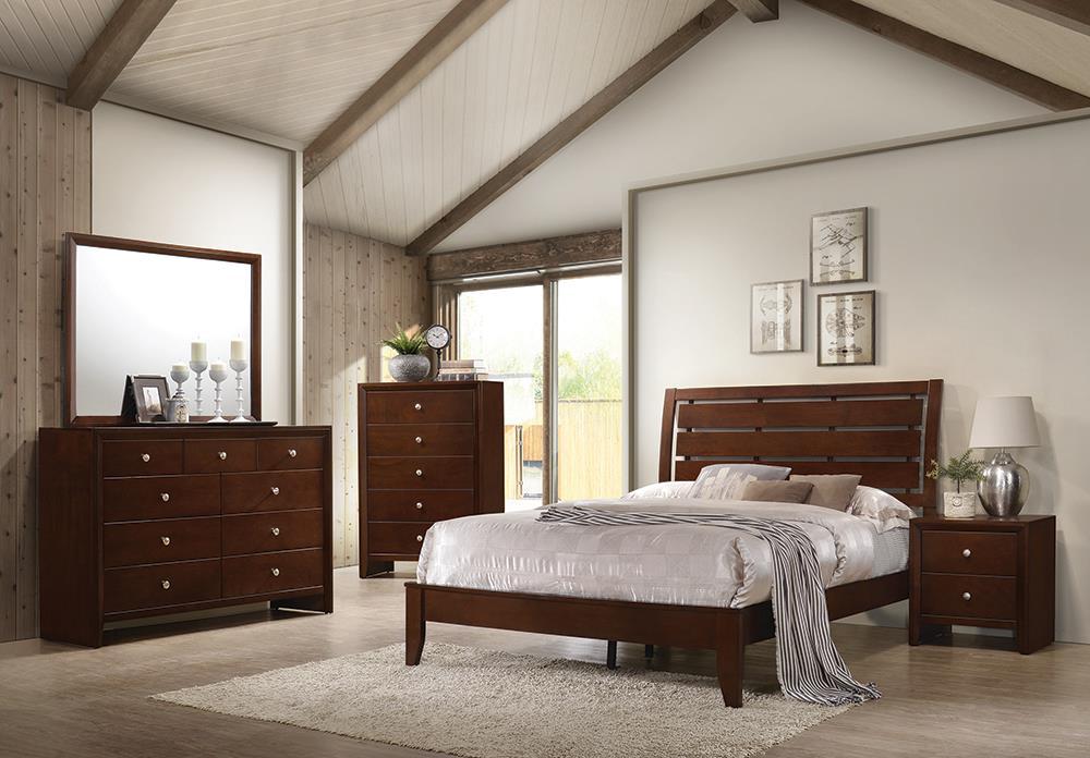 Serenity Queen Panel Bed Rich Merlot - Tony’s Furniture Store & Linen (GA) - Multi Location