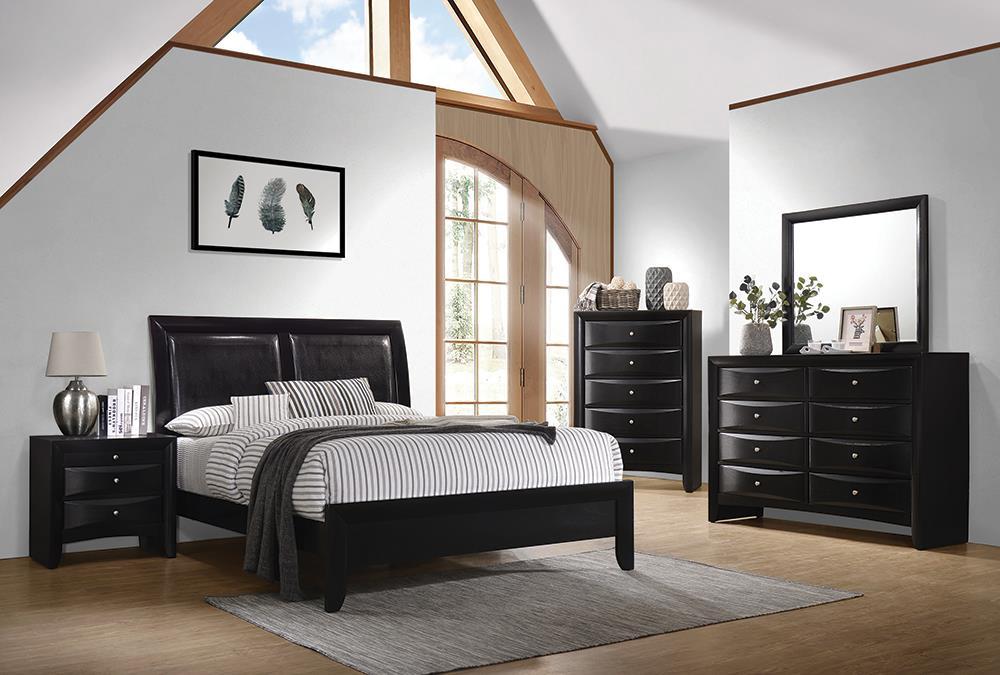 Briana Queen Upholstered Panel Bed Black - Tony’s Furniture Store & Linen (GA) - Multi Location