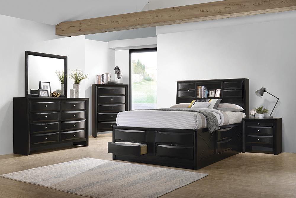 Briana Eastern King Platform Storage Bed Black - Tony’s Furniture Store & Linen (GA) - Multi Location