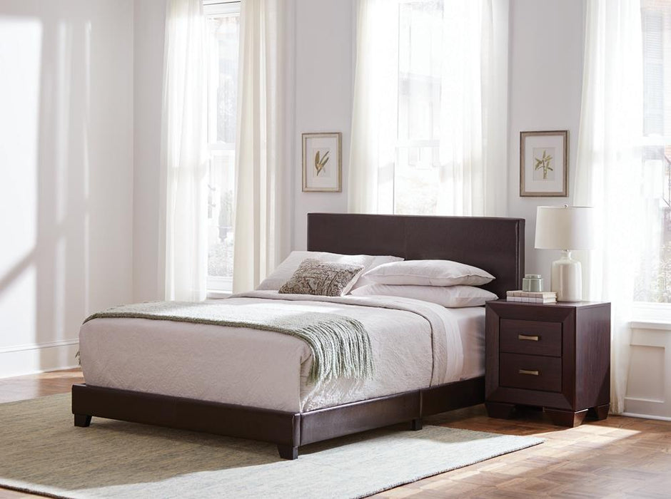 Dorian Upholstered Eastern King Bed Brown - Tony’s Furniture Store & Linen (GA) - Multi Location