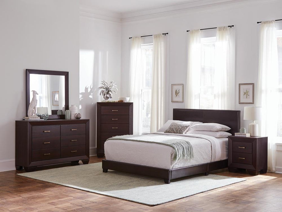 Dorian Upholstered California King Bed Brown - Tony’s Furniture Store & Linen (GA) - Multi Location