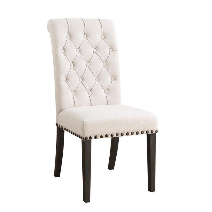 Alana Upholstered Side Chairs Beige and Smokey Black (Set of 2) - Tony’s Furniture Store & Linen (GA) - Multi Location