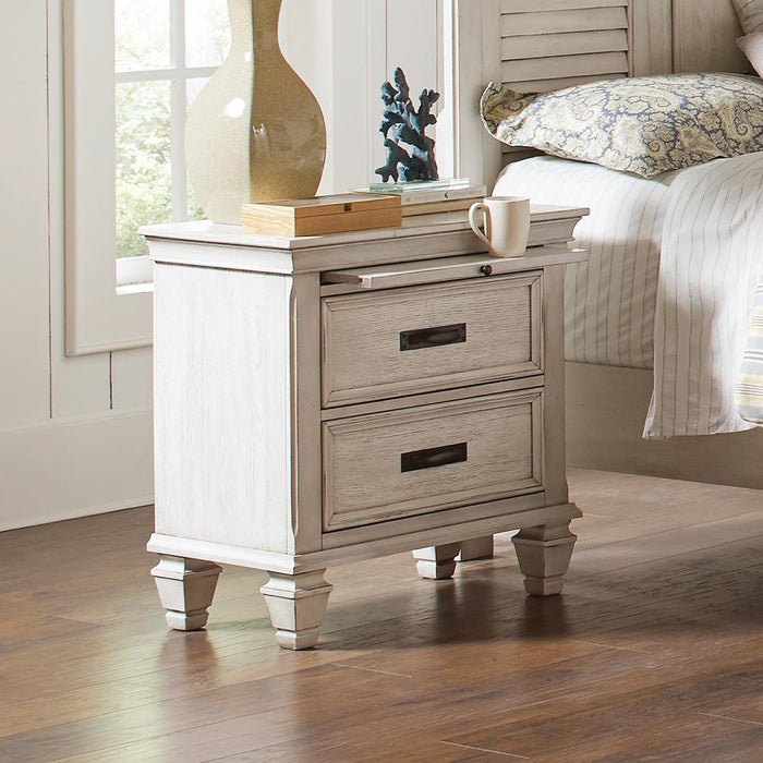 Franco 2-drawer Nightstand Antique White - Tony’s Furniture Store & Linen (GA) - Multi Location