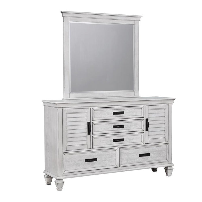 Franco Rectangular Dresser Mirror Antique White - Tony’s Furniture Store & Linen (GA) - Multi Location