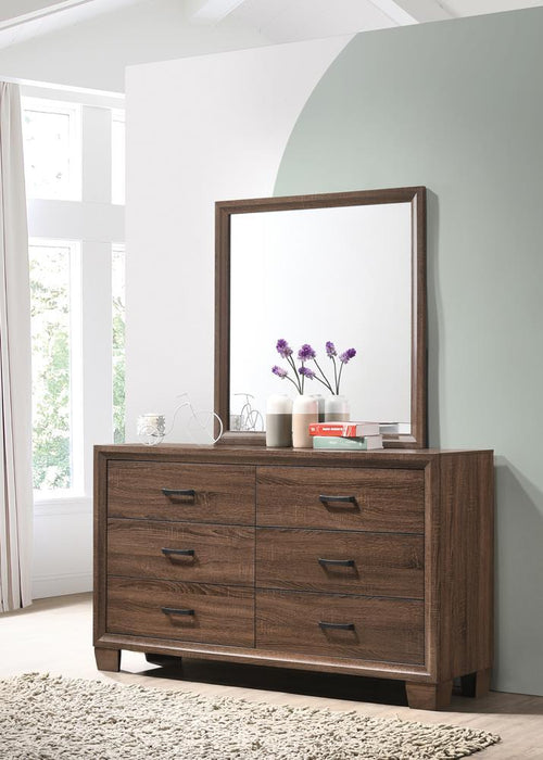 Brandon Framed Dresser Mirror Medium Warm Brown - Tony’s Furniture Store & Linen (GA) - Multi Location