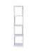 Baxter 4-shelf Bookcase White and Chrome - Tony’s Furniture Store & Linen (GA) - Multi Location