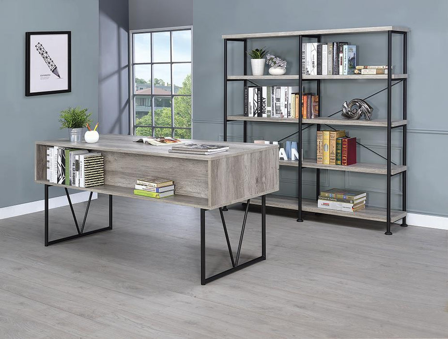 Analiese 4-shelf Open Bookcase Grey Driftwood - Tony’s Furniture Store & Linen (GA) - Multi Location