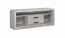 Burke 2-drawer TV Console Grey Driftwood - Tony’s Furniture Store & Linen (GA) - Multi Location