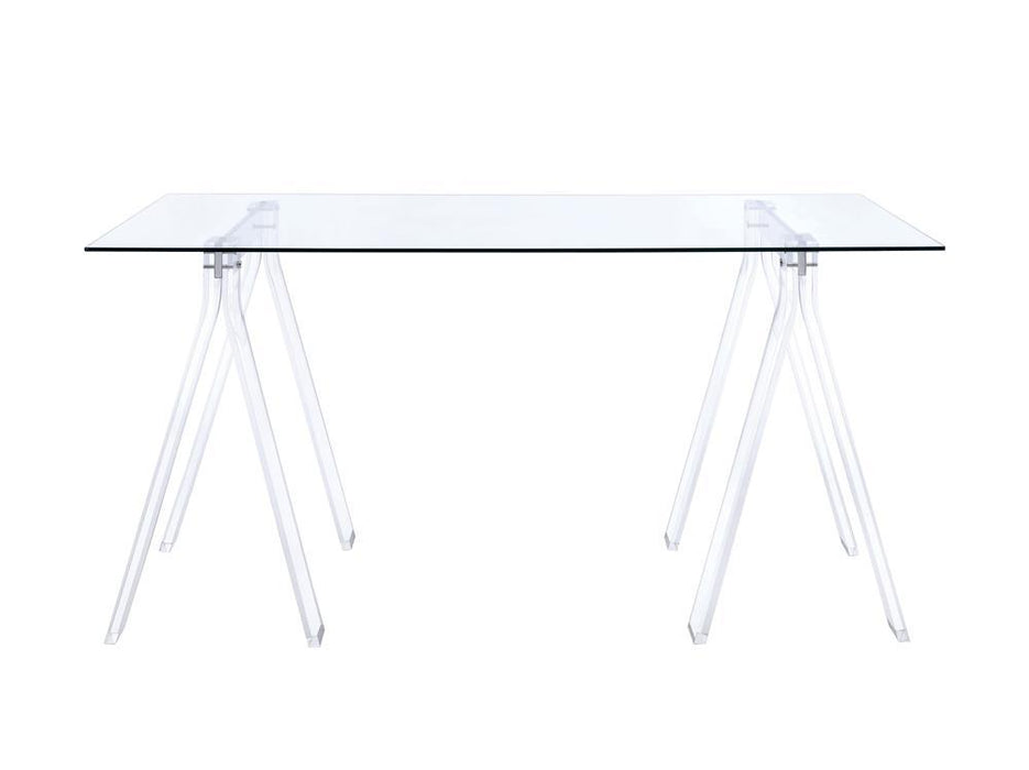 Amaturo Writing Desk with Glass Top Clear - Tony’s Furniture Store & Linen (GA) - Multi Location