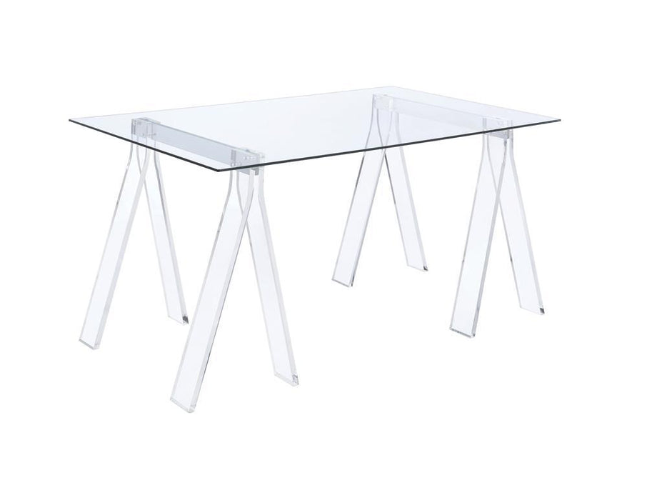 Amaturo Writing Desk with Glass Top Clear - Tony’s Furniture Store & Linen (GA) - Multi Location