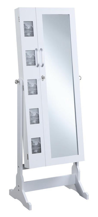 Doyle Jewelry Cheval Mirror with Picture Frames White - Tony’s Furniture Store & Linen (GA) - Multi Location