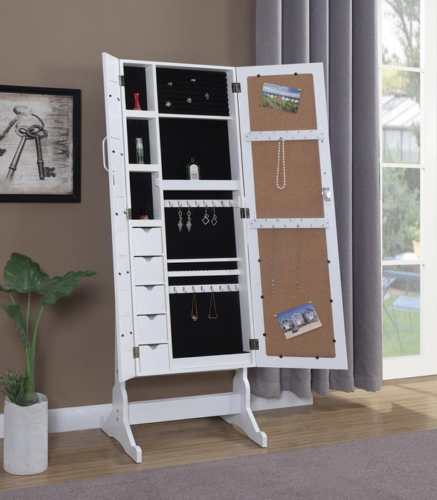 Doyle Jewelry Cheval Mirror with Picture Frames White - Tony’s Furniture Store & Linen (GA) - Multi Location