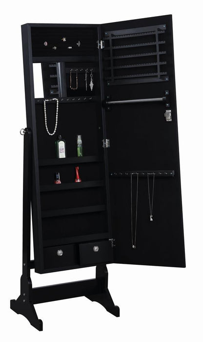 Tutuola Jewelry Cheval Mirror Black - Tony’s Furniture Store & Linen (GA) - Multi Location