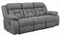 Higgins Pillow Top Arm Upholstered Motion Sofa Grey - Tony’s Furniture Store & Linen (GA) - Multi Location