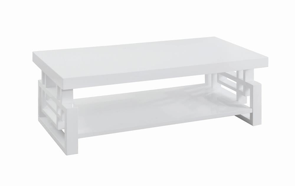 Schmitt Rectangular Coffee Table High Glossy White - Tony’s Furniture Store & Linen (GA) - Multi Location