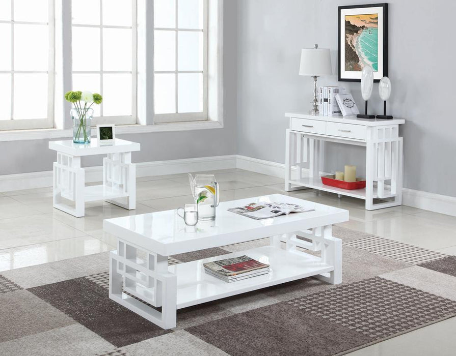 Schmitt Rectangular Coffee Table High Glossy White - Tony’s Furniture Store & Linen (GA) - Multi Location