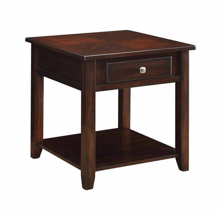 Bradford Square 1-shelf End Table Walnut - Tony’s Furniture Store & Linen (GA) - Multi Location