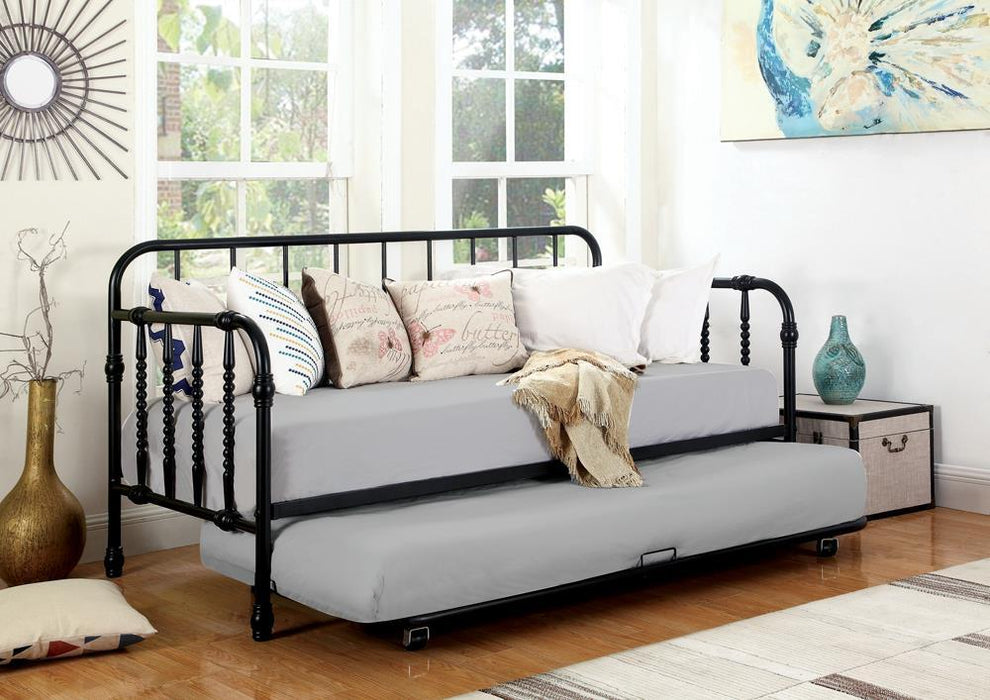 Marina Twin Metal Daybed with Trundle Black - Tony’s Furniture Store & Linen (GA) - Multi Location