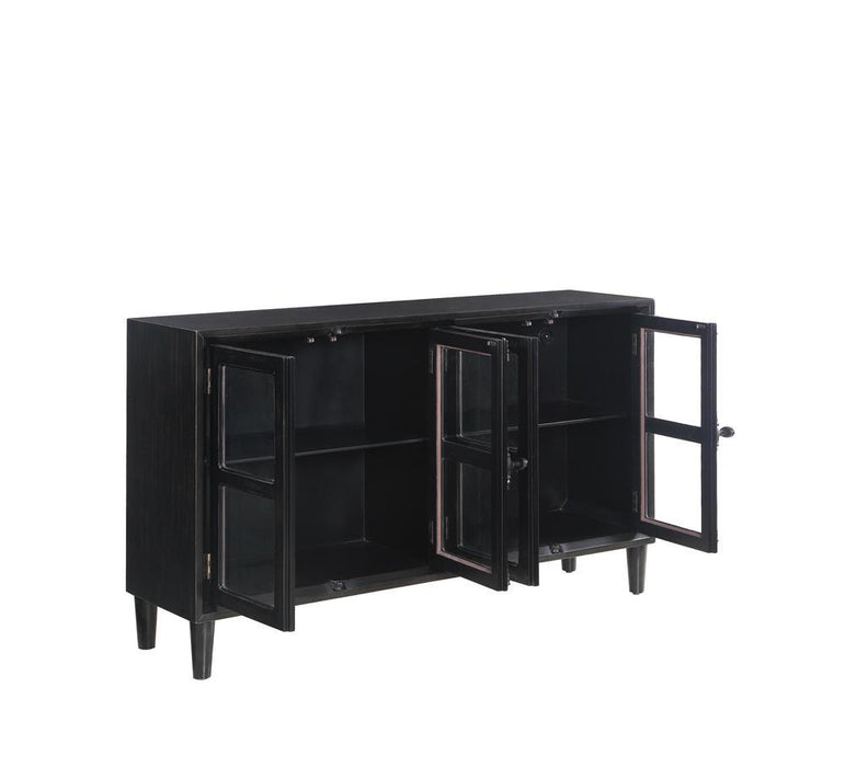 Sylvia 4-door Accent Cabinet Black - Tony’s Furniture Store & Linen (GA) - Multi Location