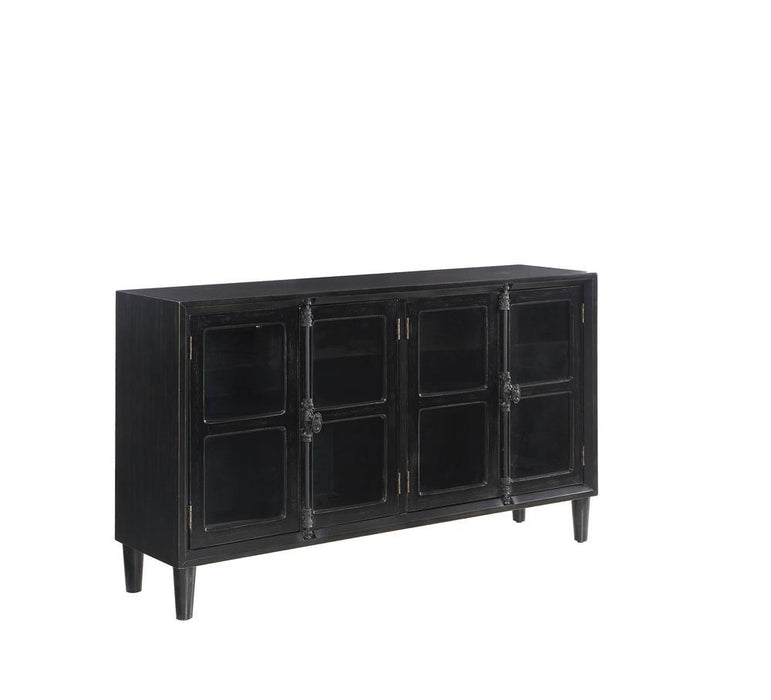 Sylvia 4-door Accent Cabinet Black - Tony’s Furniture Store & Linen (GA) - Multi Location
