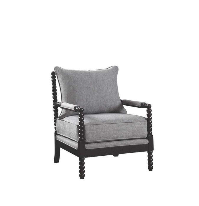 Blanchett Cushion Back Accent Chair Grey and Black - Tony’s Furniture Store & Linen (GA) - Multi Location