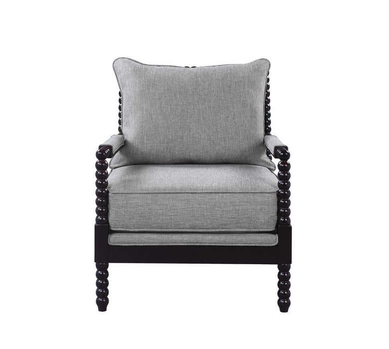 Blanchett Cushion Back Accent Chair Grey and Black - Tony’s Furniture Store & Linen (GA) - Multi Location