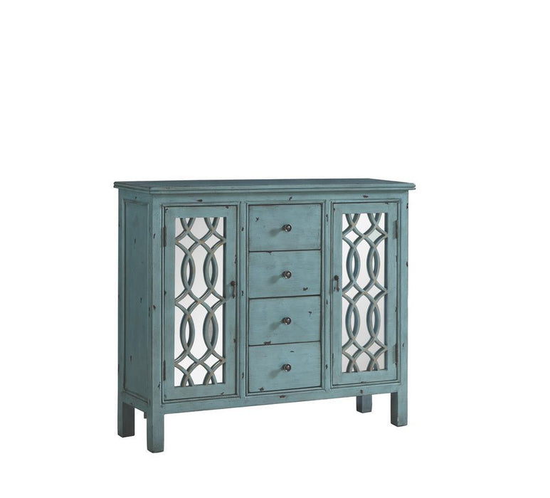 Rue 4-drawer Accent Cabinet Antique Blue - Tony’s Furniture Store & Linen (GA) - Multi Location