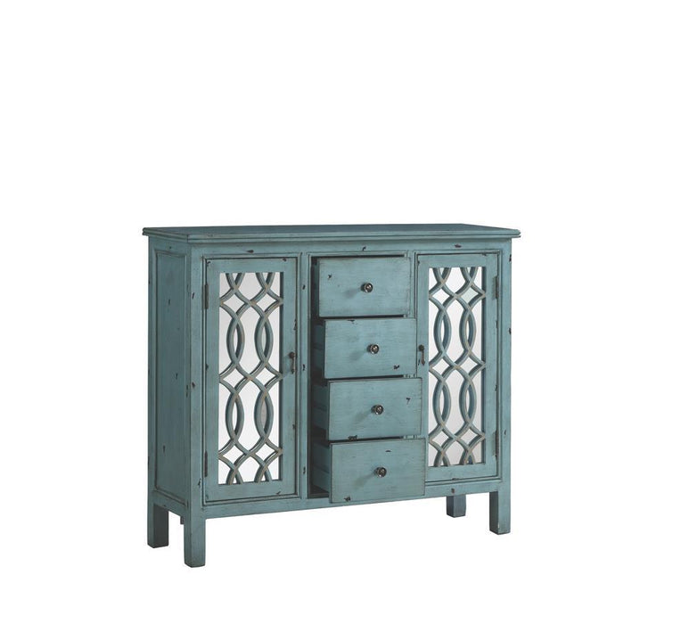 Rue 4-drawer Accent Cabinet Antique Blue - Tony’s Furniture Store & Linen (GA) - Multi Location