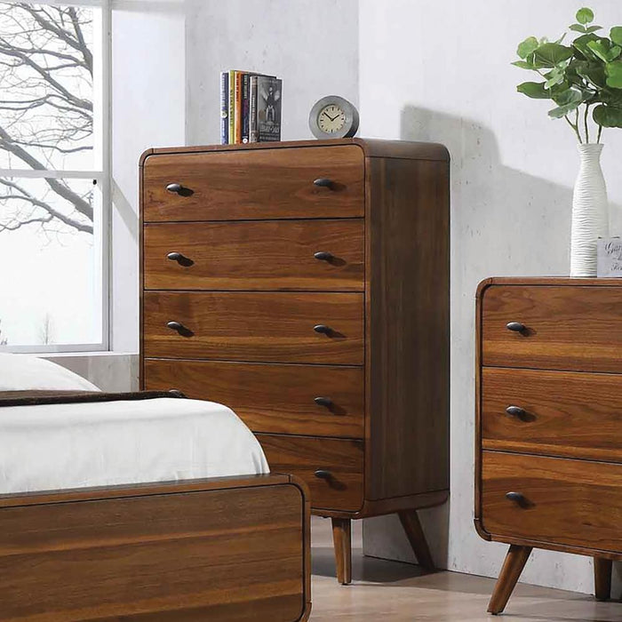 Robyn 5-drawer Chest Dark Walnut - Tony’s Furniture Store & Linen (GA) - Multi Location