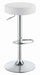 Ramses Adjustable Backless Bar Stool Chrome and White - Tony’s Furniture Store & Linen (GA) - Multi Location