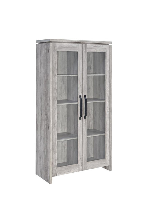 Alejo 2-door Tall Cabinet Grey Driftwood - Tony’s Furniture Store & Linen (GA) - Multi Location